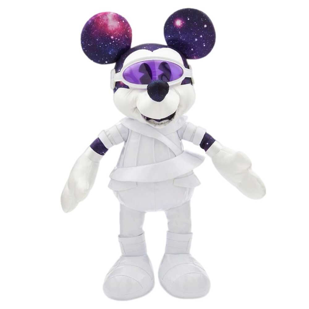 Disney White Purple Stuffed Animal Mickey Mouse Space Mountain 1/12 Plush 16”